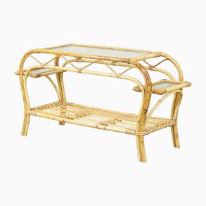 Vintage Rattan Coffee Table from Rohé Noordwolde, 1950s