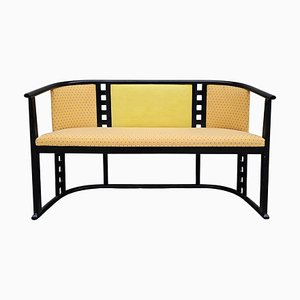 Art Nouveau Settee in Beech & Bentwood in style of Josef Hoffmann, 1920s