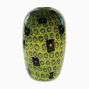 Murano Glass Vase with Murrine in the style of Murrine Romane