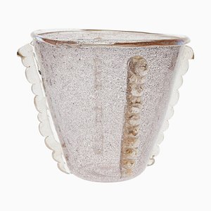Grand Vase ou Seau à Glace Pulegoso et Bullicante en Verre de Murano de Barovier & Toso