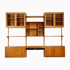 Estantería modular danesa de roble de Hansen & Guldborg Mobler, Dinamarca, años 60
