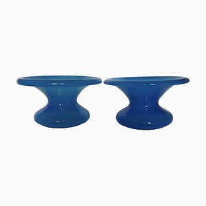 Antike französische Baccarat Spucknäpfe aus Glas, 1840er, 2er Set
