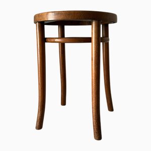 Taburete polaco de caña y madera curvada, años 30