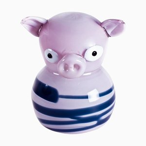 Pink Glass Pig Sculpture from YourMurano