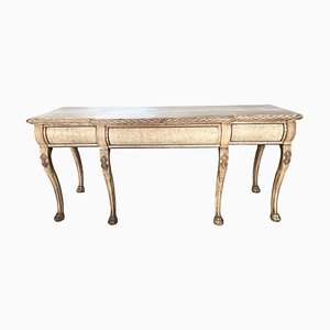 Consolle Regency inglese in mogano sbiancato