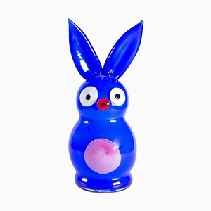 Blue Rabbit Sculpture in Murano Glass from YourMurano