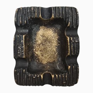 Cenicero brutalista de bronce, años 60