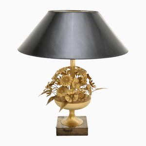 Lampe de Bureau Vintage en Métal Doré, Italie, 1970s