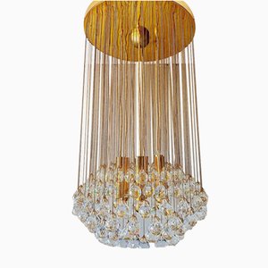Lustre Cascade Vintage avec Boules de Cristal