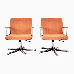 Osvaldo Borsani zugeschriebene P126 Bürostühle für Tecno, 1970er, 2er Set