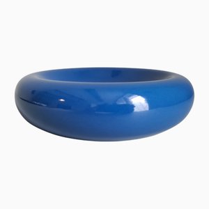 Bandeja de bolsillo Mid-Century en color azul de François Chatain, años 80