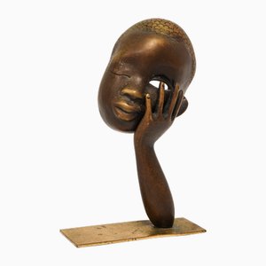 Scultura in ottone di Karl Hagenauer, anni '50