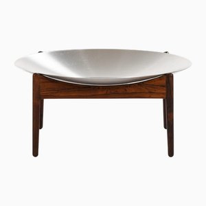 Fruit Bowl in Rosewood and Steel attributed to Kristian Solmer Vedel, 1963