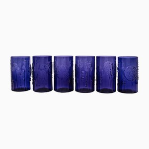 Glasses Flora by Oiva Toikka for Nuutajärvi, 1966, Set of 6
