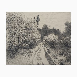 After Claude Monet, Apple Trees in Bloom, 1873, Engraving