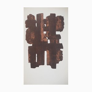 Pierre Soulages, Eau Forte IX, Lithograph and Stencil