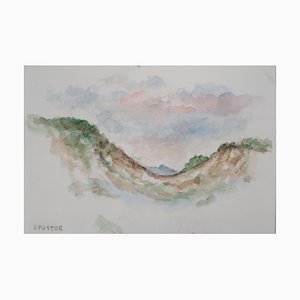 Gilbert Pastor, The Valley, Original Aquarell