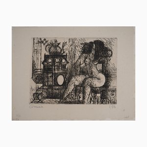 Marcel Gromaire, Akt am Kamin, Originalgravur