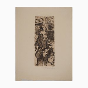 Jacques Villon, Guardia Republicana en el Moulin Rouge Ball, Grabado original