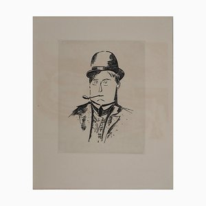 Maurice De Vlaminck, Autorretrato, 1908, Grabado original