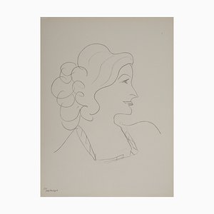 Henri Matisse, Lächelndes weibliches Profil, Lithographie