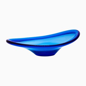 Danish Blue Bowl Selandia by Per Lütken for Holmegaard, 1960s