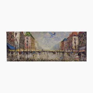 Giulio De Simone, Paris, Oil Painting, 1980s