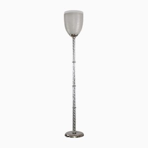 Lámpara de pie Pulegoso vintage Art Déco de cristal de Murano atribuida a Venini, años 30