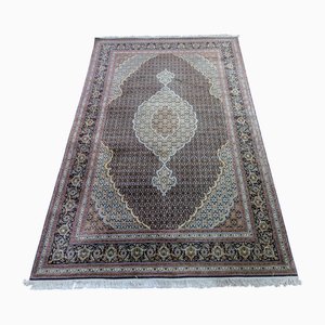 Middle Eastern Hand-Knotted Persian Rug with Silk Content