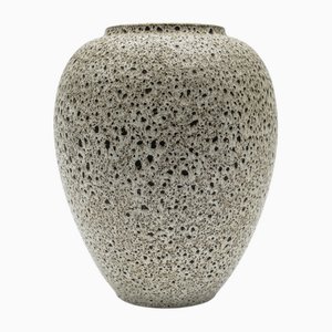 White and Black Studio Ceramic Vase by Wilhelm & Elly Kuch, Germany, 1960s