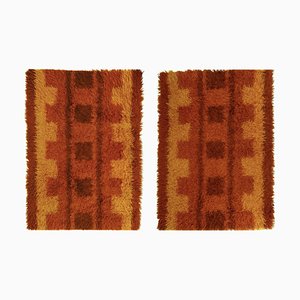 Schwedische Mid-Century Rya Teppiche von Ingalill Skoglund für Tabergs, 1960er, 2er Set