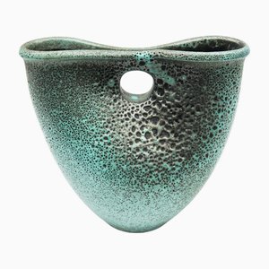Green Hole Lava Studio Ceramic Vase by Wilhelm & Elly Kuch, Germany, 1960s