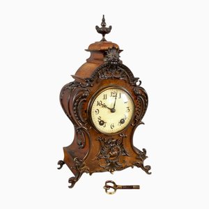 Mantel Clock in Walnut Case from Lenzkirch, 1890s