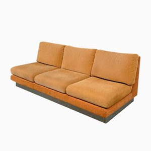 3-Sitzer Sofa aus Edelstahl von Jacques Charpentier, 1960er