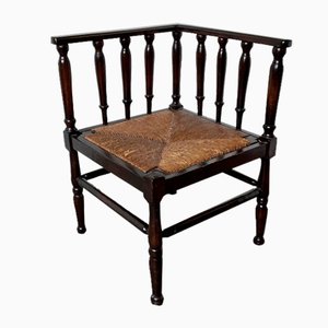 Kaminsessel aus Stroh, 1900er