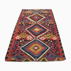 Vintage Wool Area Kilim Rug