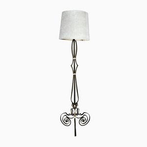 Wrought Iron Floor Lamp, 1940s
