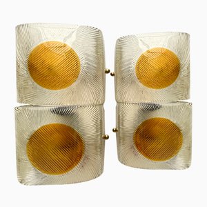 Italian Sconces in Murano Glass from Mazzega, 1970s, Set of 2