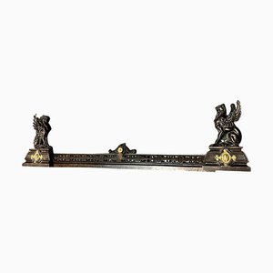 Façade de Cheminée Empire en Fonte et Bronze, 1850
