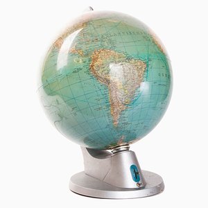 Vintage German Duplex Illuminated World Globe from Columbus