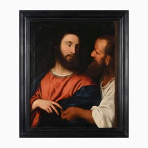 Venetian Tiziano School Artist, Christ of the Coin, 17th Century, Oil on Canvas