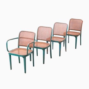 Grupo de asientos Bauhaus de Josef Hoffmann para Gebrüder Thonet, Viena, años 30. Juego de 4