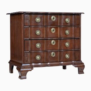 19th Century Shaped Front Oak Chest of Drawers, 1880