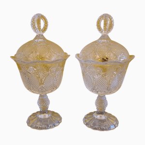 Crystal Bonbonnières from Royal Crystal Rock, Italy, 1980s, Set of 2