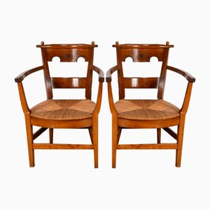 Fauteuils en Merisier, 1800s, Set de 2