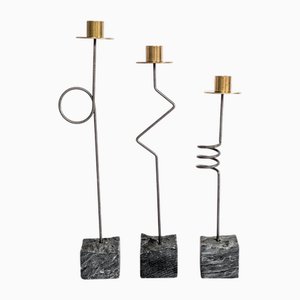 Bougeoirs Kräsen attribués à Ehlén Johansson pour Ikea, 1980s, Set de 3