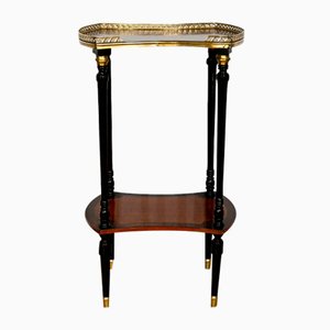 Table d'Appoint avec Double Plateau en Acajou et Poirier Noirci, 1930