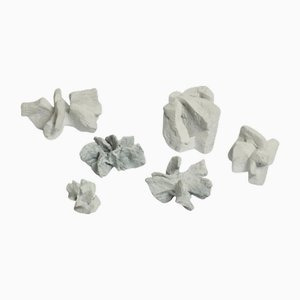 White Rock Sculpture Group in Ceramic by Bryan Blow, 1970s, Set of 5