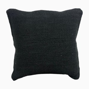 Vintage Black Hemp Pillow Cover, 1950