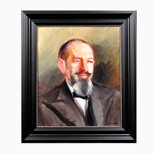 S Sassoon, Ritratto di gentiluomo, anni '20, Olio su tela, con cornice